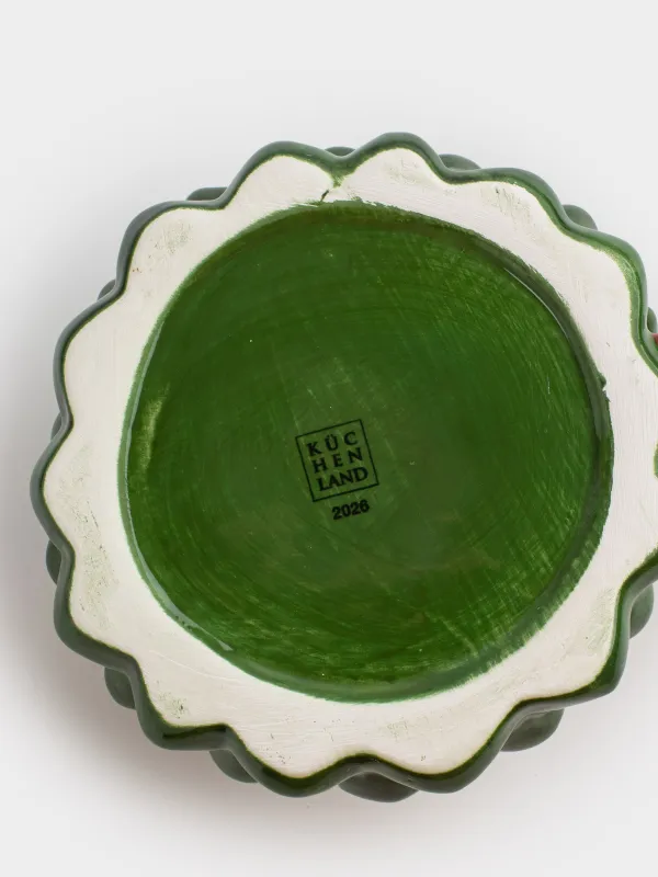 Саптыаяқ, 500 мл, керамика, жасыл, Бантигі бар шырша, Christmas traditions, image-4