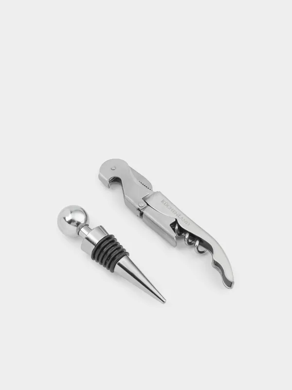 Sommelier жиынтығы, 2 зат, металл/силикон, Matt, Bar, image-1