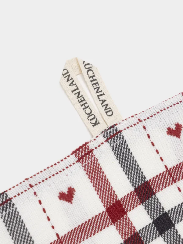 Полотенце кухонное, 40х60 см, хлопок, молочное, Клетка, Hazel heart, image-2