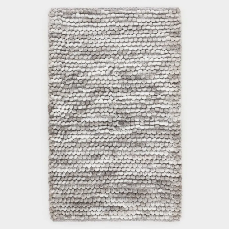 Кілем, 60х100 см, полиэстер / мақта, сұр, көпіршіктер, image-5