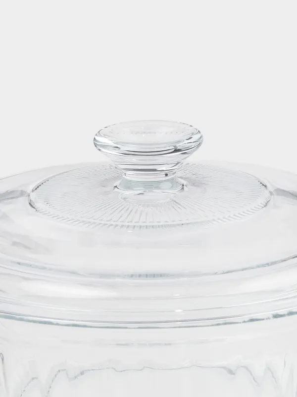 Форма для запекания, 22 см, 2,2 л, с крышкой, стекло Т, круглая, Cook ribbed, image-1