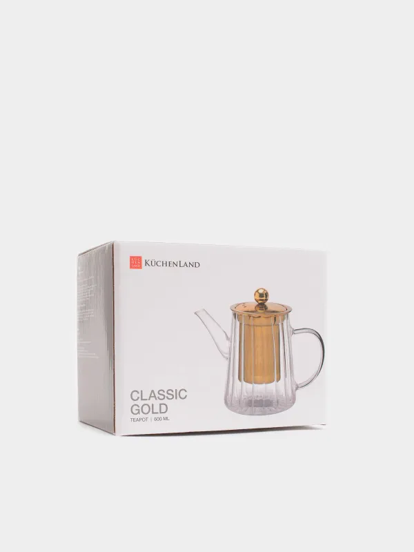 Чайник заварочный, 600 мл, Camellia gold, image-5