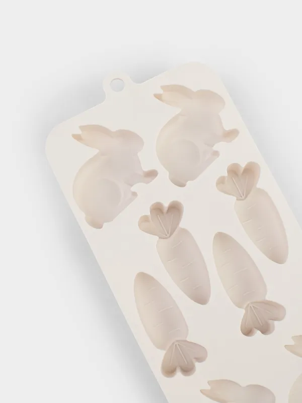 Кекстерді пісіруге арналған қалып, 23х10 см, 8 бөлім, силикон, ақшыл күлгін, Қоян және сәбіз, Bakery color, image-4