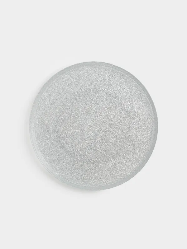 Түскі ас тәрелкесі, 28 см, шыны Р, күміс түстес, Cracle, image-0