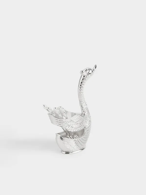 Десерт қасық, 12 см, 4 дана, тұғырда, болат, Аққу, Swan, image-1