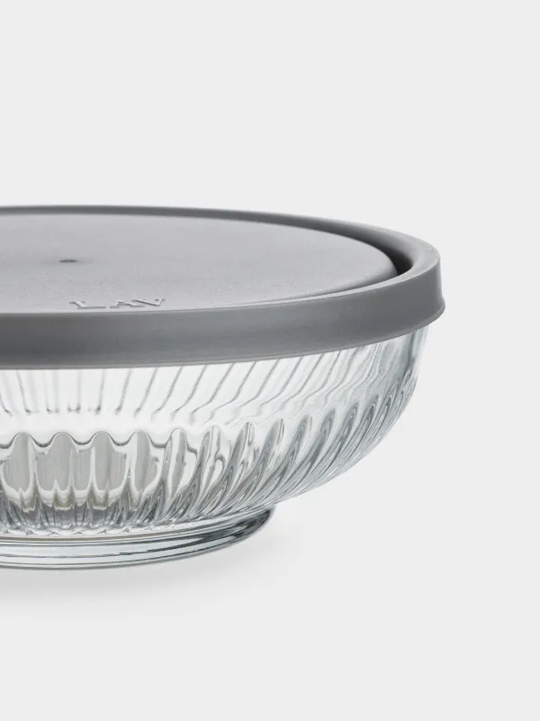 Салат ыдысы, 17х6 см, 800 мл, қақпағы бар, шыны Р / пластик, Мадейра, image-2