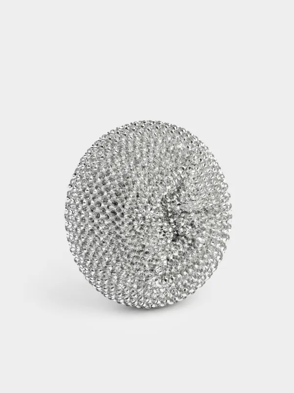 Тазалауға арналған Губка, 7 см, 3 дана, пластик, күміс, Clean, image-1