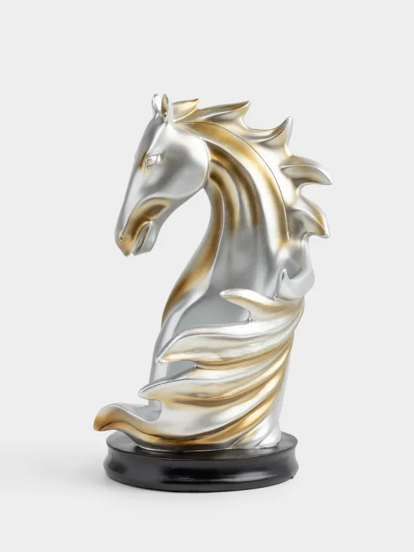 Бөтелке тұғыры, 14х25 см, полирезин, алтын-қара, Жылқы, Horse color, image-2