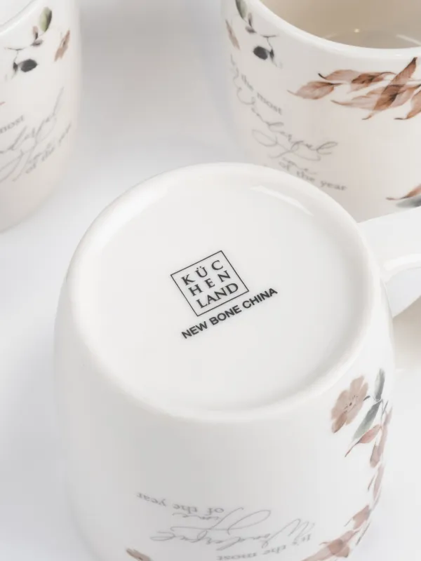 Саптыаяқ, 360 мл, 4 дана, фарфор N, Күзгі гүлдер, Refined floral, image-3