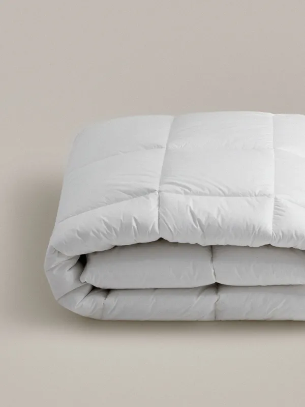 Одеяло, 200х220 см, хлопок/микрофибра, белое, с серебристым кантом, Soft cotton, image-0
