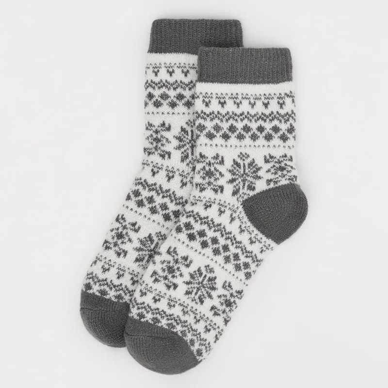 Әйелдер шұлықтары, үйге арналған, өлшемі 36-38, полиэстер/акрил, сұр-сарғылт-қоңыр, Өрнек, Fleece