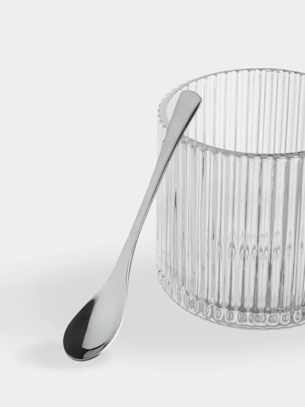 Сахарница, 10 см, 390 мл, с ложкой, стекло Р/сталь, Ribby, image-4
