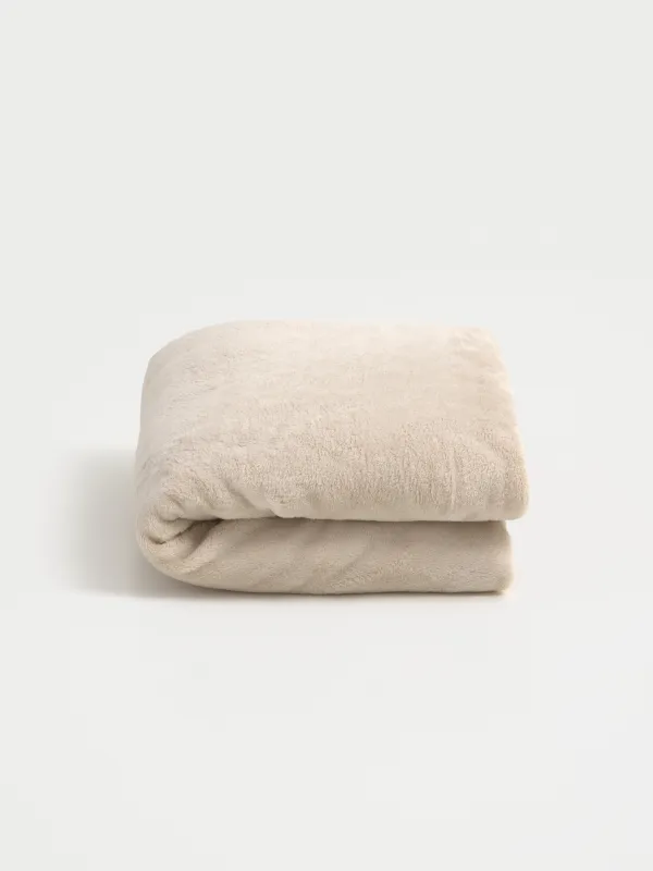 Жастығы бар жамылғы, 130х210 см, жүн/плюш, сарғылт-қоңыр, Қоян, Plush animals, image-2