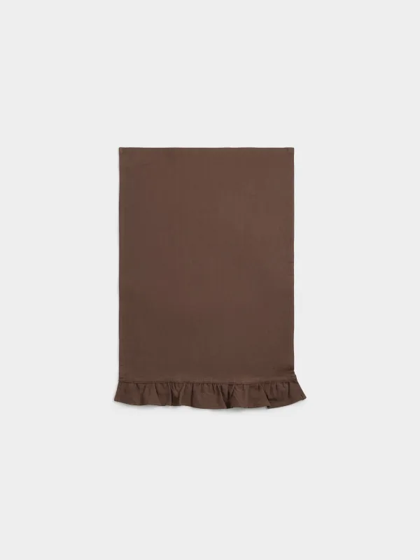 Полотенце кухонное, 40х60 см, с рюшами, хлопок, серо-бежевое, Ruffles, image-0