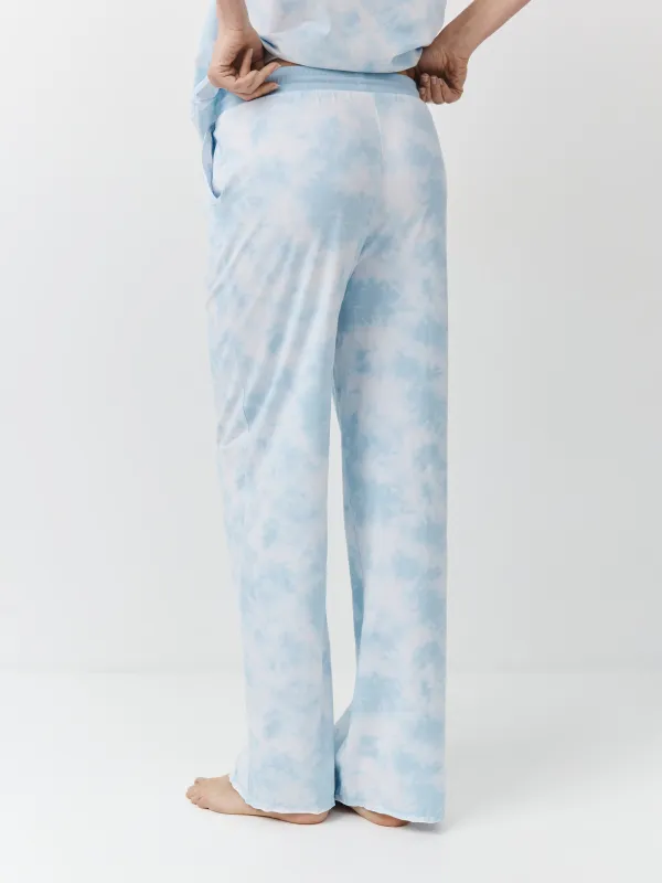 Әйелдер шалбары, үйге арналған, өлшемі L, мақта/эластан, көгілдір, Jocelyn, image-3