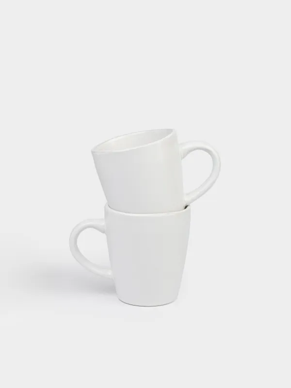 Саптыаяқ, 440 мл, 2 дана, тас керамика, сүт түстес, дақты, Жарық нүктелер, Devli, image-0