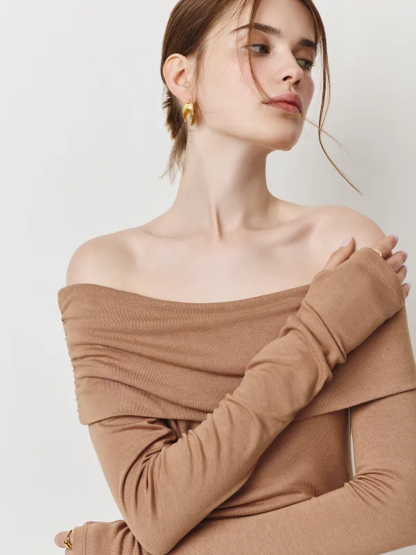 Лонгслив с вырезом для пальца, Erica, image-2