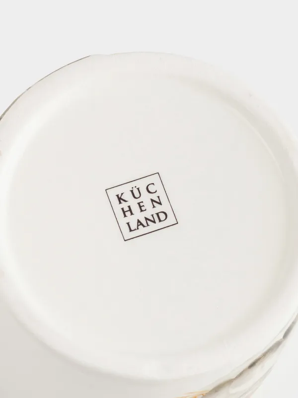 Саптыаяқ, 430 мл, керамика, ақ, Асқабақ және жапырақтар, Forest symphony, image-3