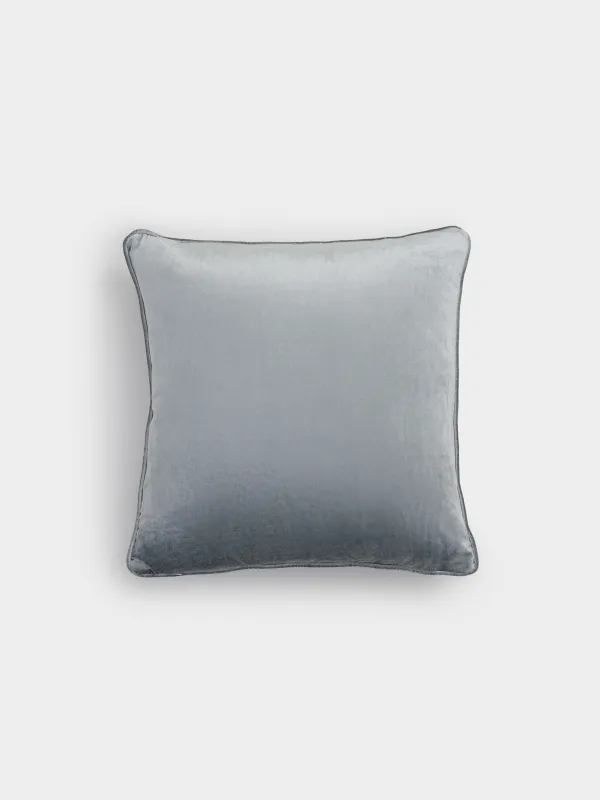 Подушка декоративная, вельвет/бисер, серая, Bugs, image-1