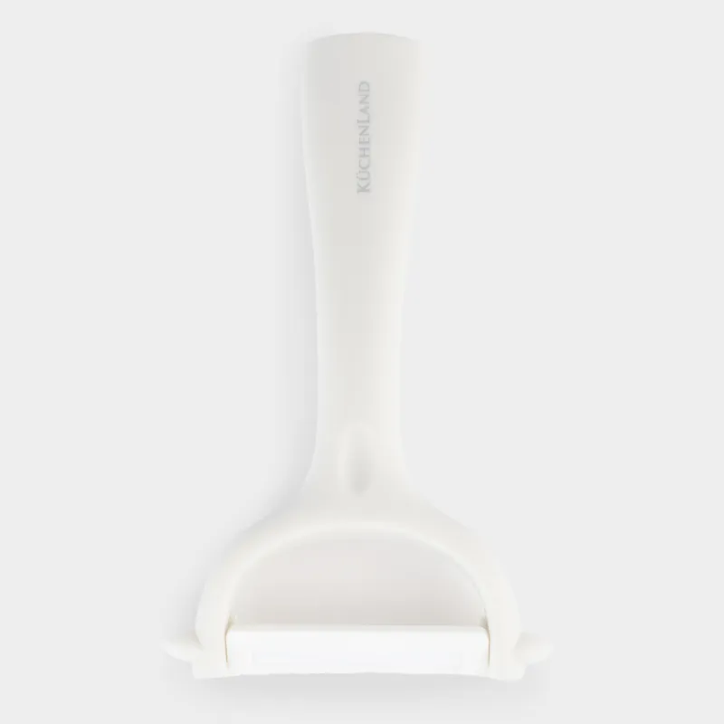 Овощечистка, 14 см, керамика/пластик, молочная, Regular