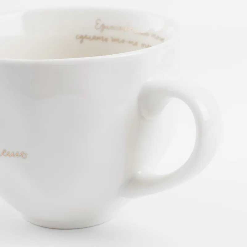 Кружка, 430 мл, фарфор N, молочно-золотистая, Люби то, что делаешь, Crumple font, image-4