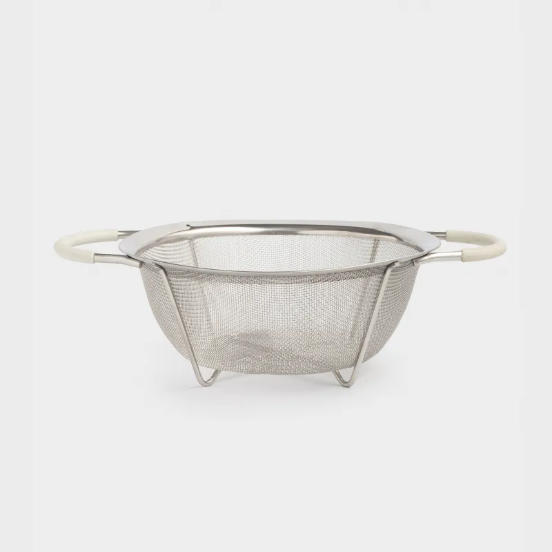 Сүзгі ожау, 20 см, екі тұтқасы бар, болат/силикон, сұр, Tammy