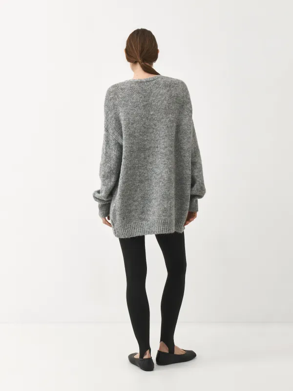 Әйелдер кардиганы, өлшемі S/M, полиэстер/нейлон/акрил/жүн, сұр, Encarna, image-4