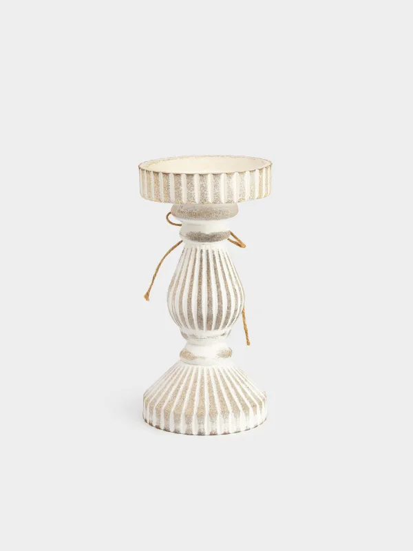 Шырағдан, 19 см, аяғы, ағаш, ақ, Ethno, image-2