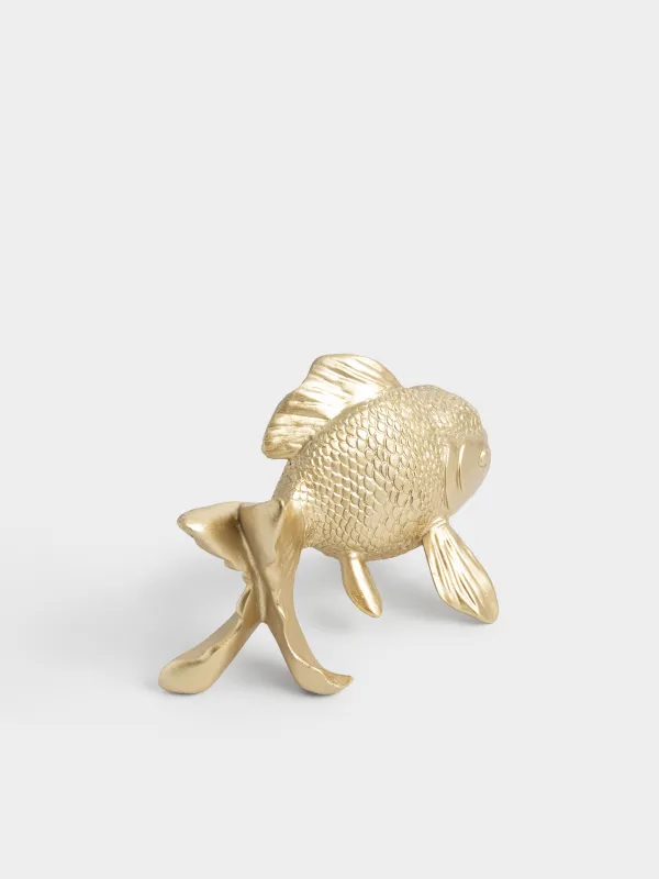 Мүсінше, 13 см, полирезин, алтын түстес, Балық, Goldfish, image-4