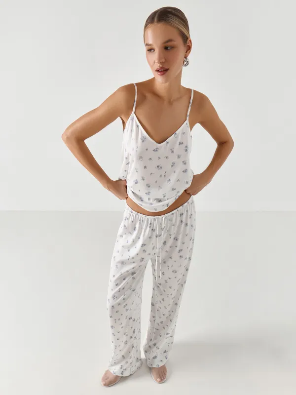 Брюки, бело-голубые, Tesia, image-5