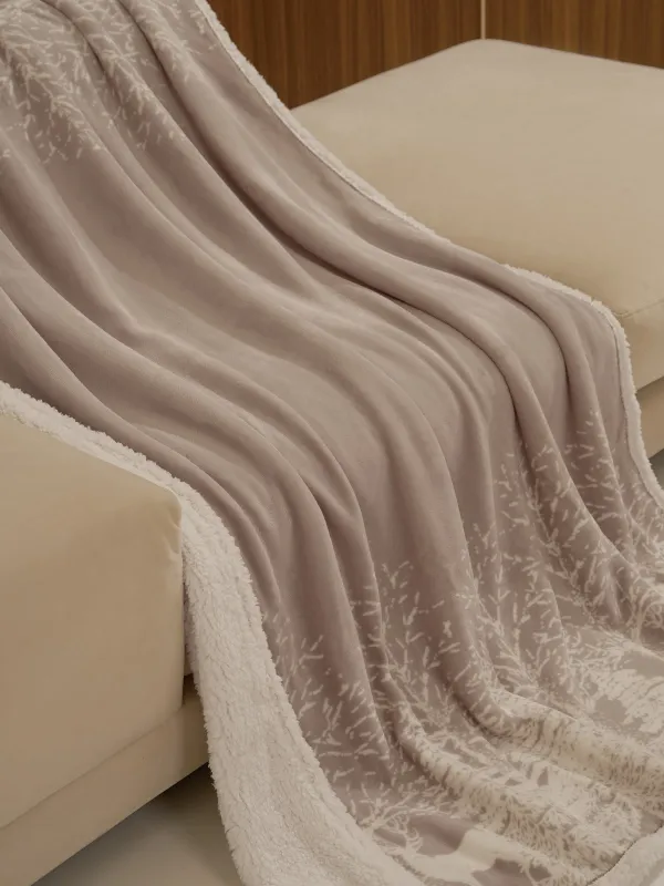 Жамылғы, 130х170 см, фланель/шерпа, күрең-сарғыш, Тор, Hazel, image-1