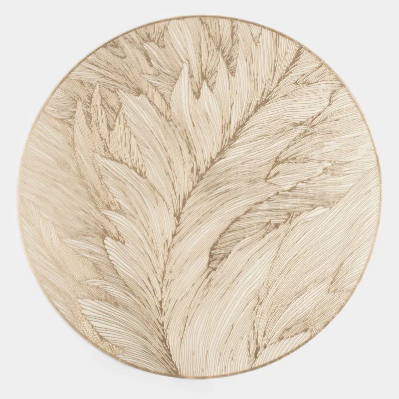 Аспаптарға арналған майлық, 38 см, ПВХ, дөңгелек, алтын, парақ, Azhur