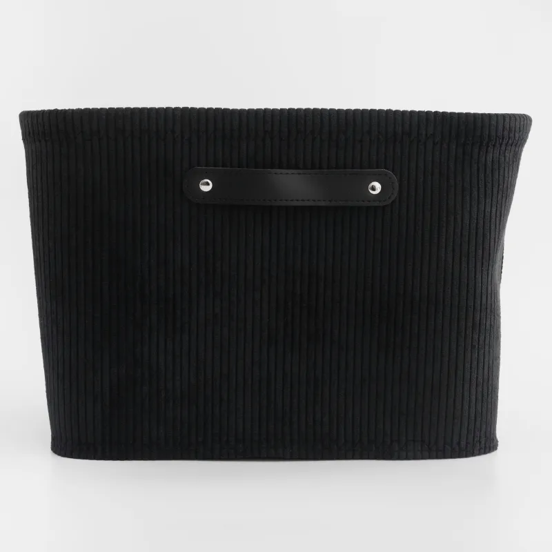 Киім сақтауға арналған сөмке, 38х26х25 см, тұтқалары бар, полиэстер, тікбұрышты, қара, қара стиль, image-1