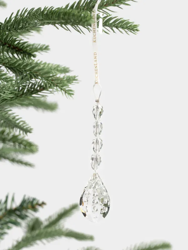 Шырша ойыншығы, 13 см, шыны, Моншақтардағы мұз бөлігі, Ice crystal, image-2