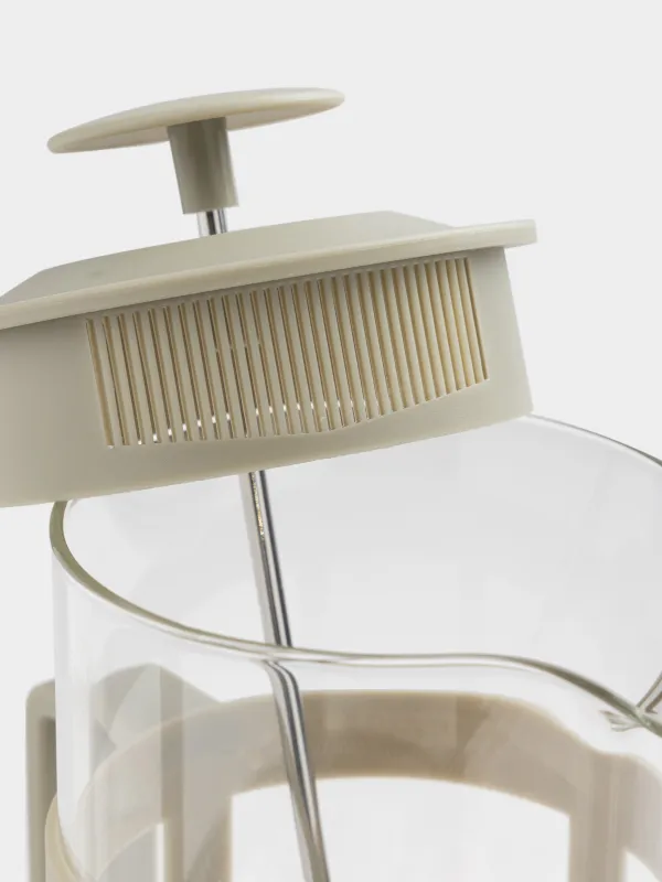 Френч-пресс, 1 л, шыны Б/болат, сарғылт-қоңыр/жасыл, Ketto, image-3