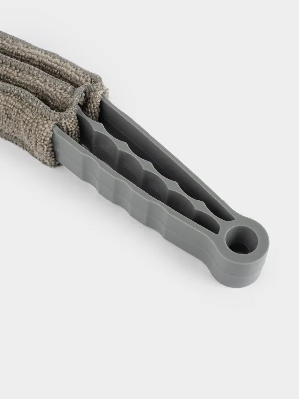 Жалюзи мен радиатор батареяларын тазалауға арналған щетка, 21х6 см, микрофибра/пластик, сұр, Clean, image-5