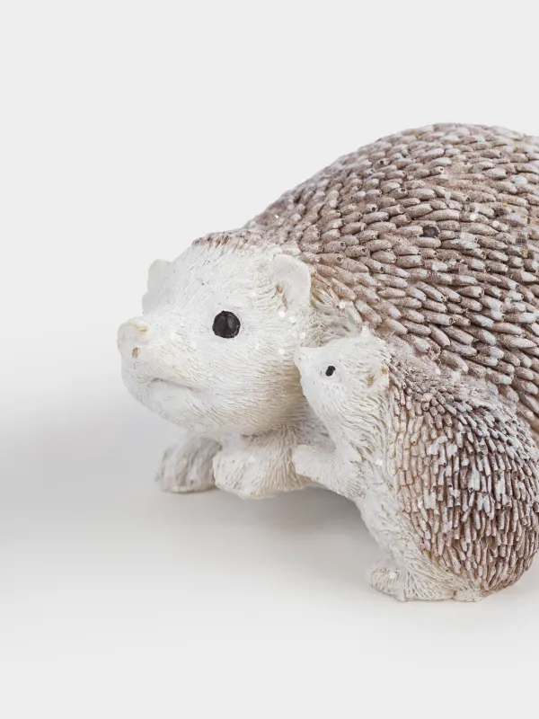 Мүсінше, 10 см, полирезин, сұр-қоңыр, Кірпі, Slight frost, image-1