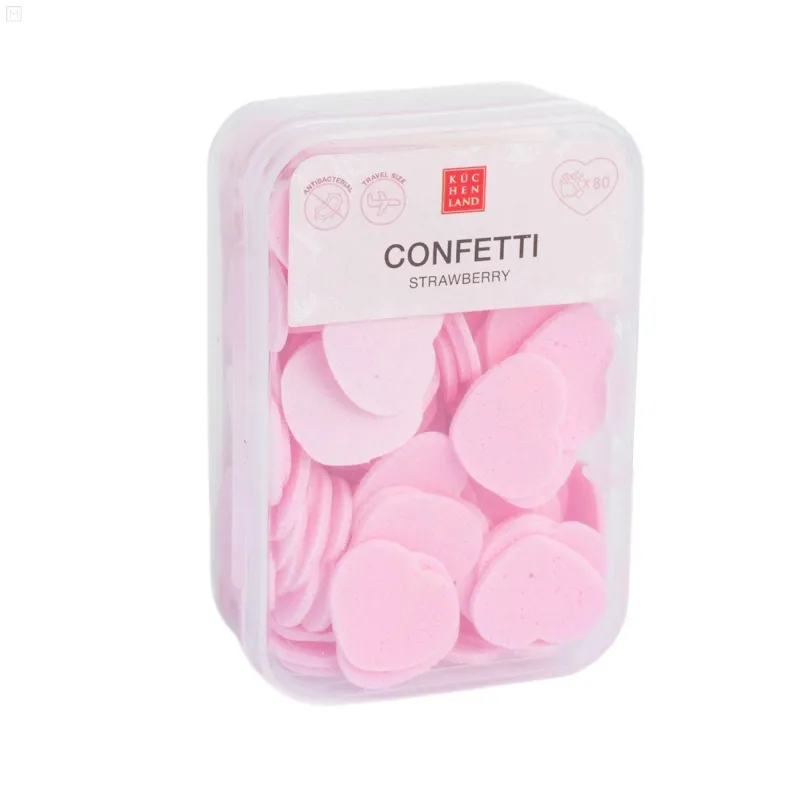 Сабын-конфетти, 2 см, 80 дана, қызғылт, Құлпынай, Жүрек, Confetti, image-5