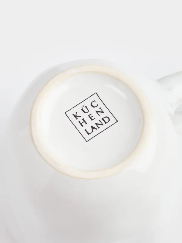 Саптыаяқ, 350 мл, керамика, ақ, Жиегі бұдыр, Bumpy, image-4