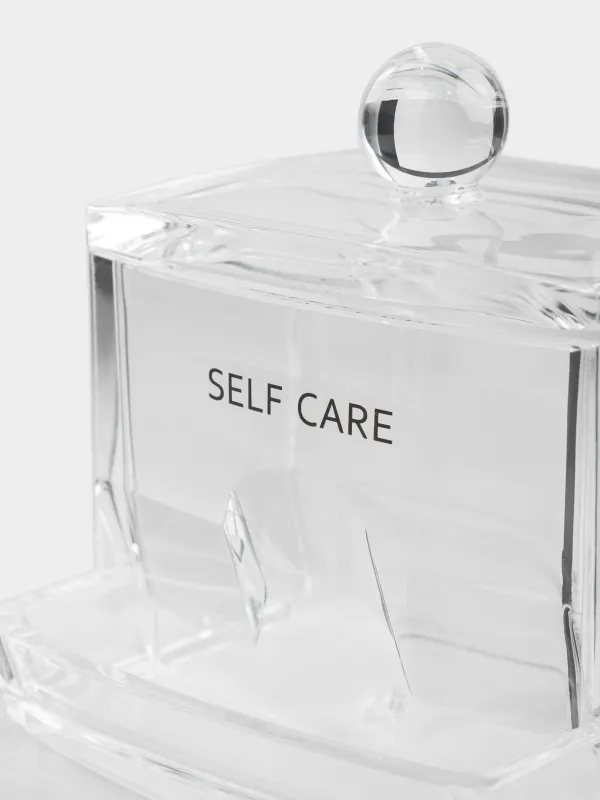 Контейнер для ватных палочек, 9х10 см, с крышкой, пластик, Basic font, image-2