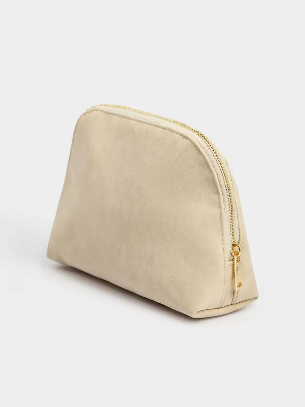 Косметикалық сөмке, 22х17 см, полиуретан, сарғылт-қоңыр, Krast, image-2