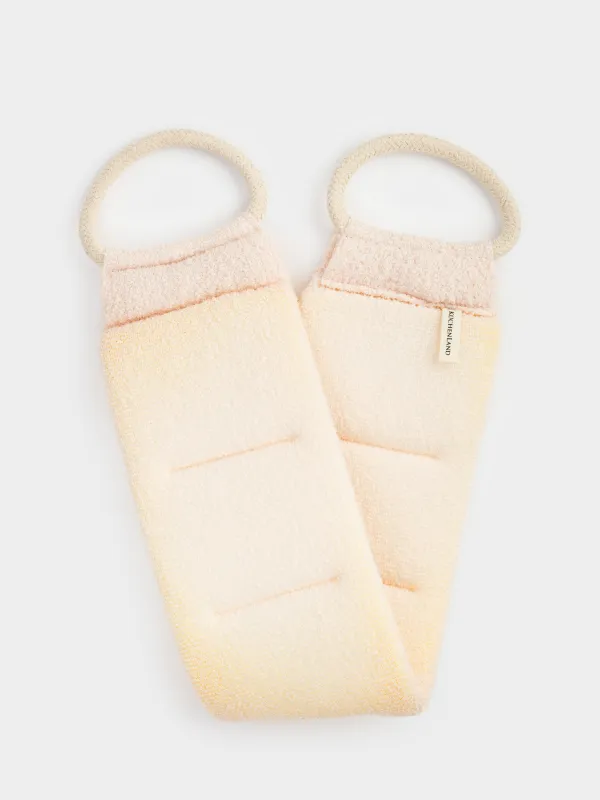 Душ жинағы, 2 зат, жуғыш-таспа/жуғыш-губка, нейлон/мақта, сарғылт, Unique spa, image-2