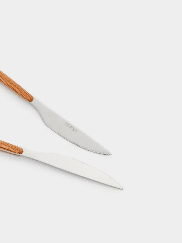 Үстел пышағы, 2 дана, болат / пластик, қоңыр, Oslo, image-4