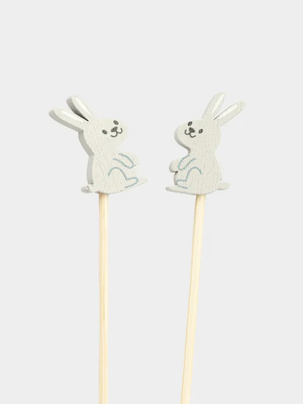 Канапе таяқшалары, 9 см, 20 дана, бамбук, алтын/күміс, Қояндар, Elegant details, image-2