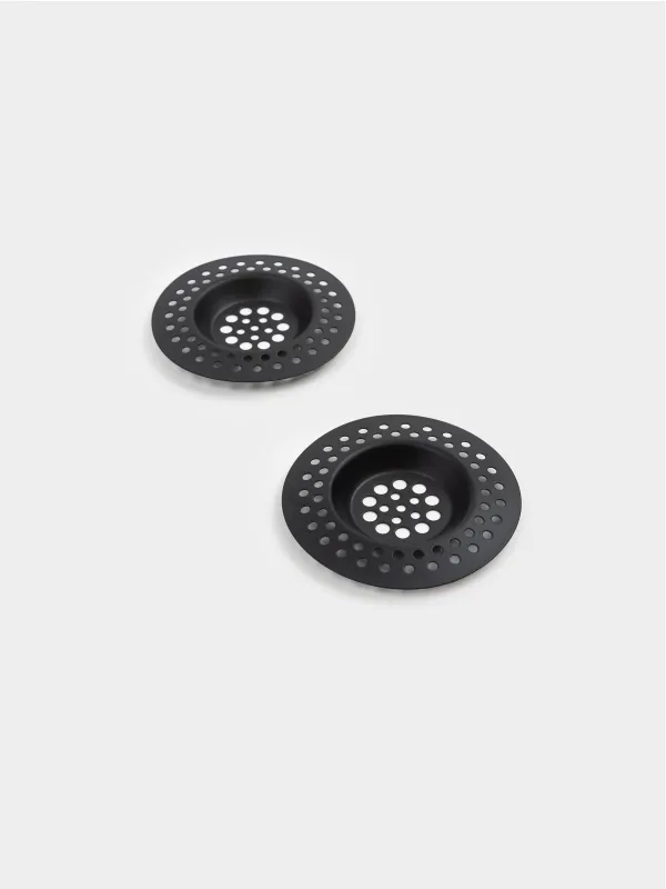 Раковина сүзгісі, 7 см, 2 дана, болат, Қара, Black style, image-2