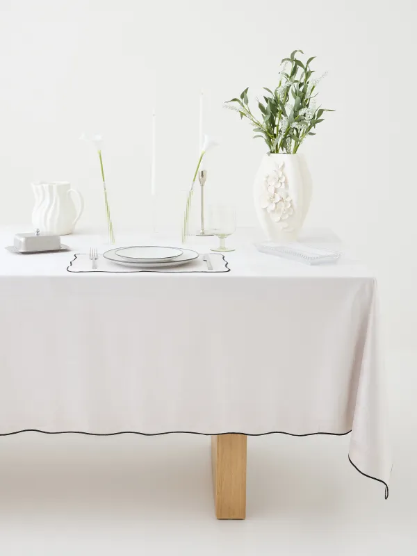 Скатерть, 170х250 см, бархат, Черный кант, Velvet framed, image-0