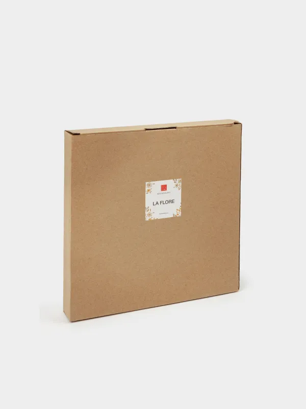 Ыдыс, 23 см, керамика, сүт түстес, ескірген гүлдер, La flore, image-4