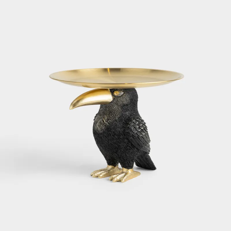 Блюдо декоративное, 19х22 см, на ножке, Тукан, Toucan, image-1