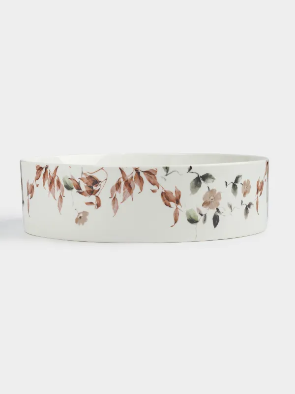 Ыдыс, 23х7 см, бүйірлері бар, фарфор N, Күзгі жапырақтар, Refined floral, image-0