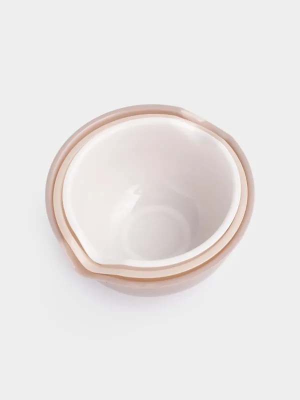 Тостаған, 1,5/2/2,5 L, 3 дана, қара өрік, пластик, бежевый / кілегей / сүт, Soft kitchen, image-2